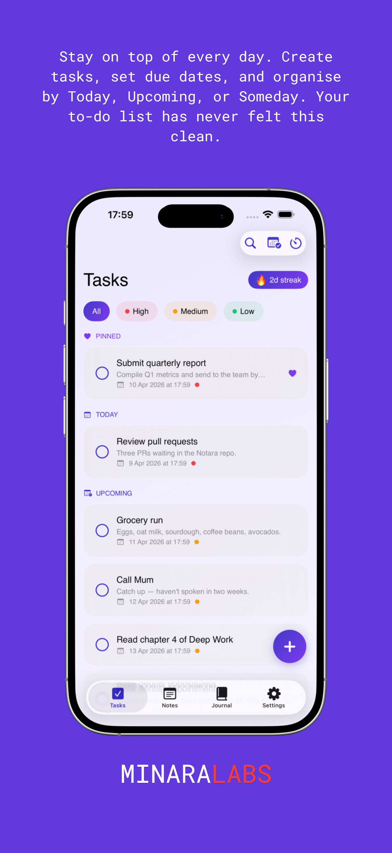 Tasks — Light Mode